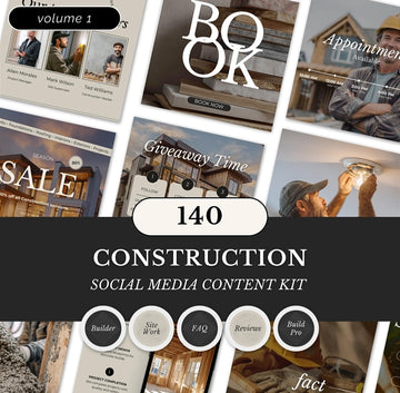 Construction Content Kit – 140 Posts
