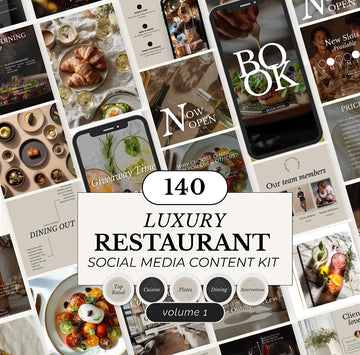 Restaurant Social Media Kit – 140 Posts