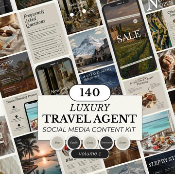 Travel Agent Social Media Kit – 140 Posts