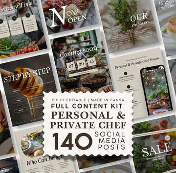 Private Chef Social Media Kit – 140 Posts