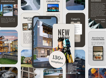 Construction Social Media Templates – 130+