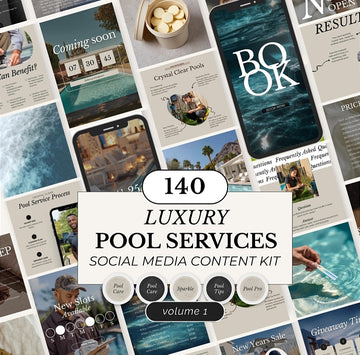 Pool Services Social Media Kit – 140 Posts