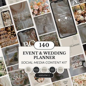 Event & Wedding Planner Kit – 140 Posts